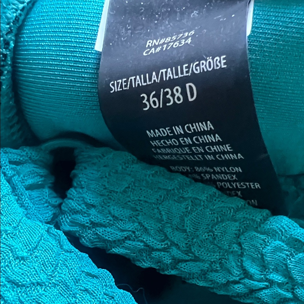 Coco Reef Teal Textured Tankini Top - Picture 5 of 5